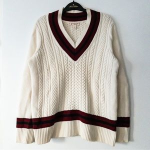 Red Fleece by Brooks Brothers Tennis Sweater
